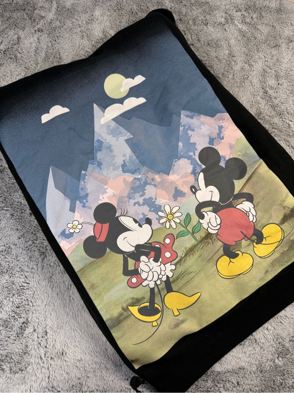 Black Mickey & Minnie Graphic Crewneck Sweater